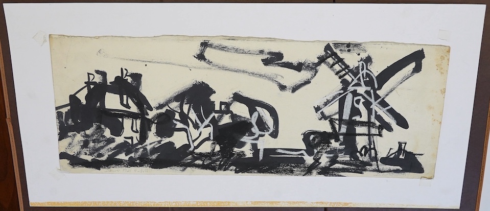 David Smith (British, 1930-1999), ink, wash and chalk on paper, 'Norfolk mill', signed in pencil, 28 x 76cm, unframed. Provenance; from the artists' studio. Condition - fair